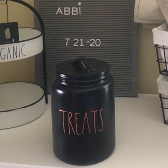 Rae Dunn Other - Rae Dunn TREATS canister Matte Black HALLOWEEN👻🎃